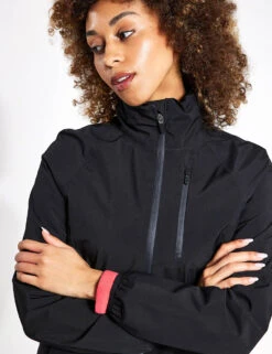 Waterproof Zip Up Hooded Jacket - Black -Outlet Elevate Activewear Store Goodmove COMMUTER JACKET WATERPROOF T51 5454 BLACK 0003