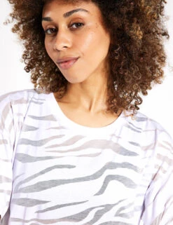 Lightweight Scoop Neck Relaxed T-Shirt - White -Outlet Elevate Activewear Store Goodmove CONVERTIBLE WALKING TROUSER 5943 BLA 0005