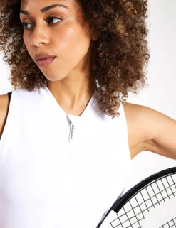 Fitted Half Zip Vest - White -Outlet Elevate Activewear Store Goodmove HALF ZIP FITTED VEST TOP 5979 WHI WHITE 0020