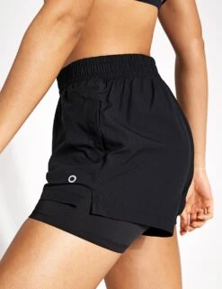 Layered Stormwear Shorts - Black -Outlet Elevate Activewear Store Goodmove NEW DOUBLE LAYER SHORT 5983 BLA 0002