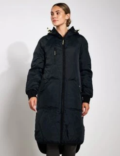 Stormwear Fleece Lined Longline Parka - Black -Outlet Elevate Activewear Store Goodmove Quilted Parka T51 5783 BLACK 0029