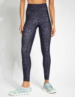 Go Move Printed High Waisted Gym Leggings - Black/Grey