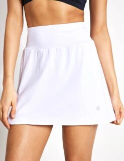 High Waisted Skort - White -Outlet Elevate Activewear Store Goodmove SKORT 5978 WHI WHITE 0008