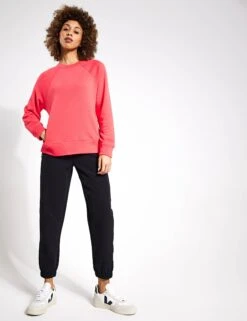 Cotton Rich Crew Neck Sweatshirt - Strawberry 7 Cotton Rich Crew Neck Sweatshirt - Strawberry -Outlet Elevate Activewear Store Goodmove SUPERSOFT POCKETSWEAT 5858 ST STRAWBERRY 0032