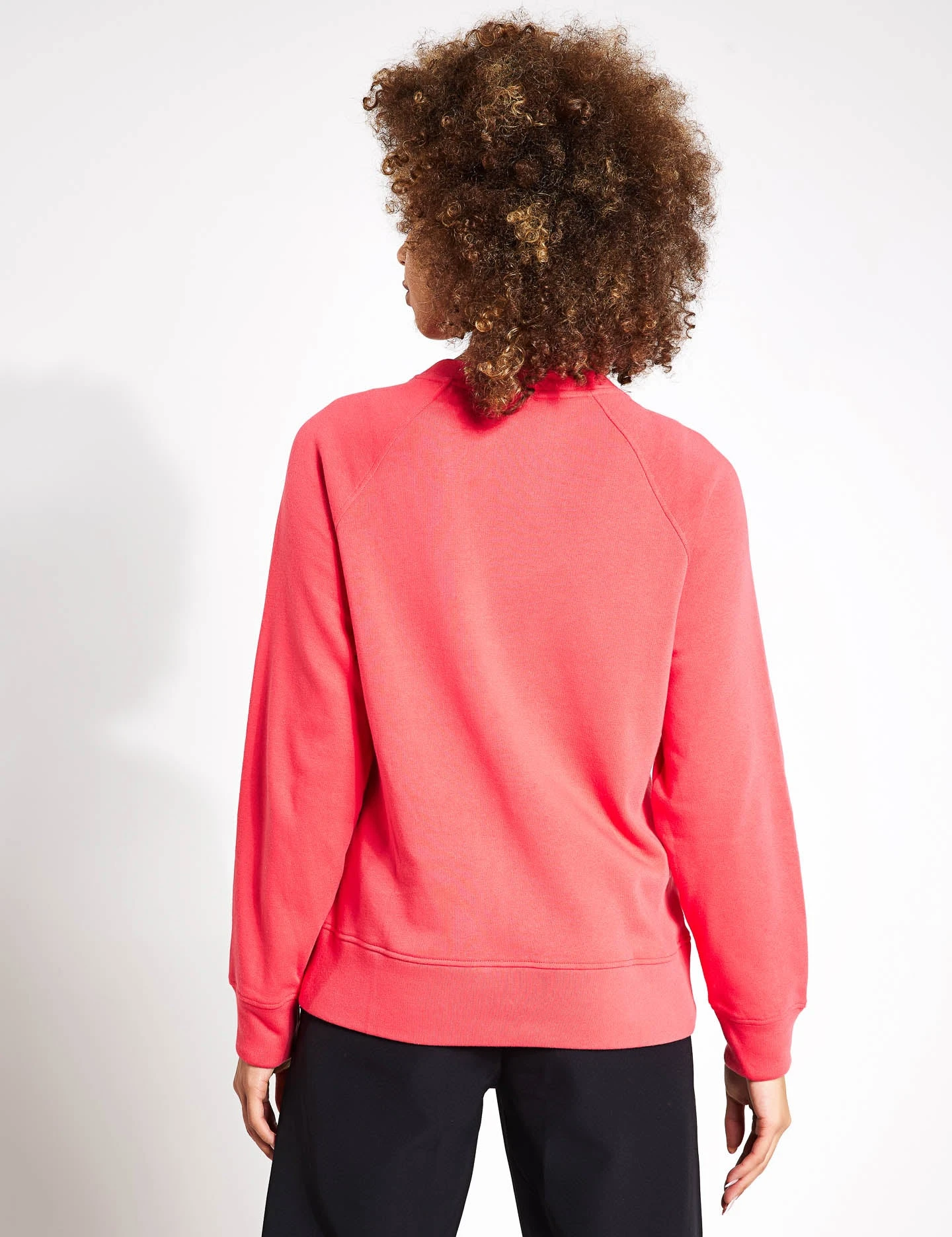 Cotton Rich Crew Neck Sweatshirt - Strawberry 2 Cotton Rich Crew Neck Sweatshirt - Strawberry - Image 2