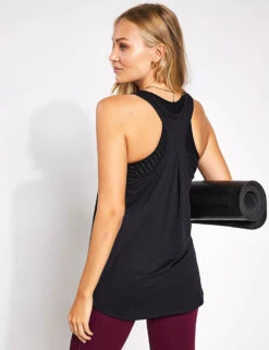 Outlet Elevate Activewear Store -Outlet Elevate Activewear Store Goodmove Yoga Pleat Vest T51 5162 BLACK 0021