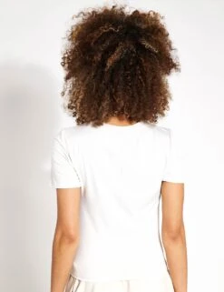 Scoop Neck Wrap Front Yoga T-Shirt - Ivory -Outlet Elevate Activewear Store Goodmove Yoga front tee 5991 IVO 0021