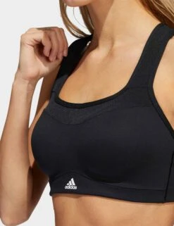 ADIDAS TLRD Impact Training High-Support Bra - Black/White 6 ADIDAS TLRD Impact Training High-Support Bra - Black/White -Outlet Elevate Activewear Store HF2297 10 APPAREL On Model Detail View 1 grey