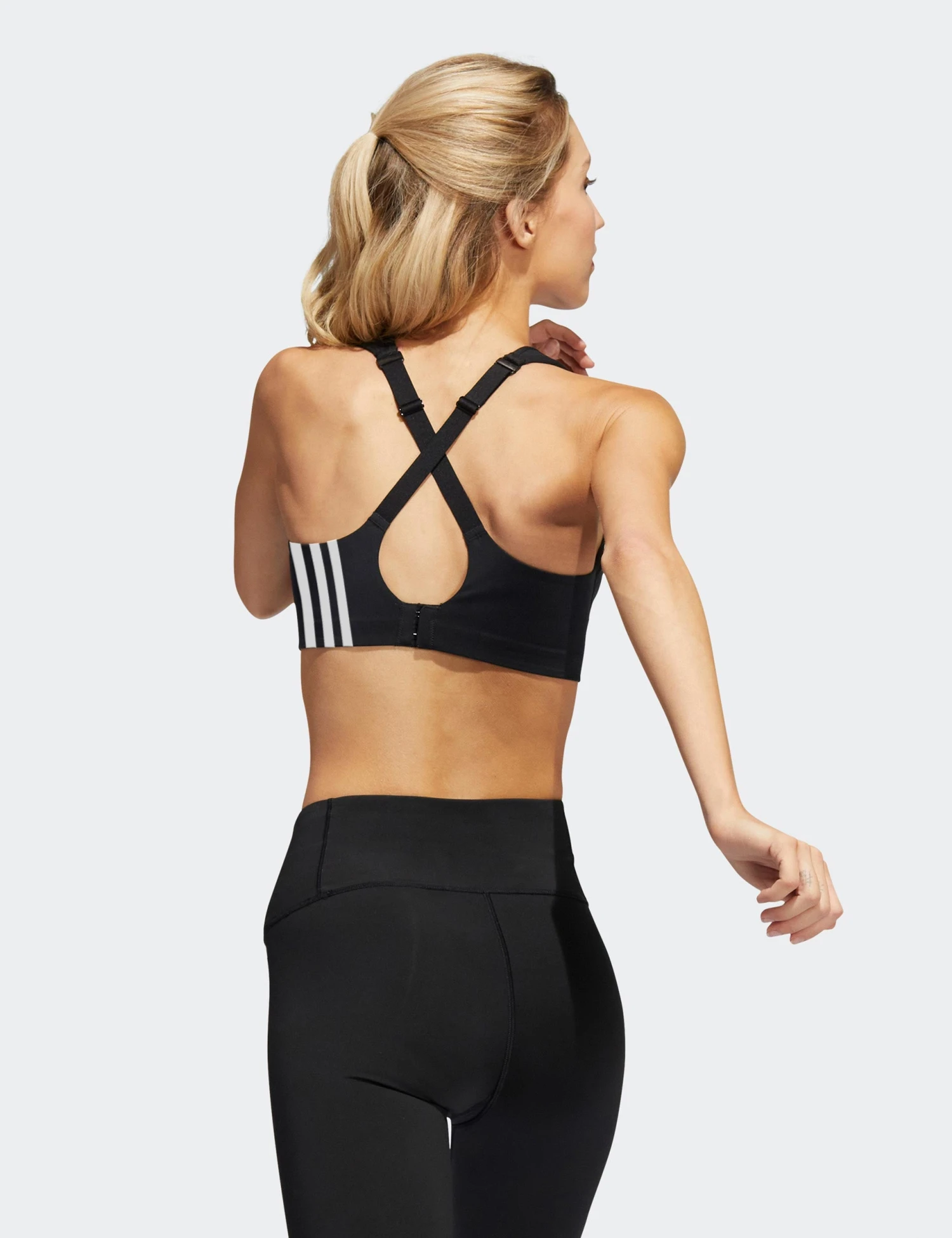 ADIDAS TLRD Impact Training High-Support Bra - Black/White 2 ADIDAS TLRD Impact Training High-Support Bra - Black/White - Image 2