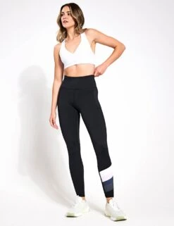 Brooklyn Leggings - Black/Lilac/White -Outlet Elevate Activewear Store Lilybod Brooklyn legging LL147 BLW 0018