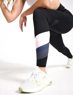 Brooklyn Leggings - Black/Lilac/White -Outlet Elevate Activewear Store Lilybod Brooklyn legging LL147 BLW 0025