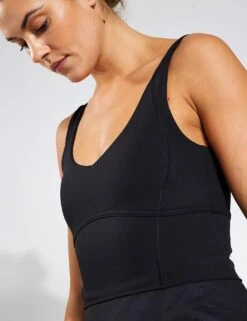 Daisy Sports Bra - Black -Outlet Elevate Activewear Store Lilybod Daisy Long Line Sports Bra LC72 B Black 0033