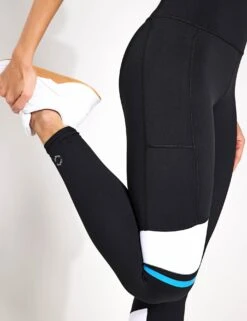 Hannah Full Length Legging - Black/Bright Blue -Outlet Elevate Activewear Store Lilybod Hannah Full Length Legging LL150 BBB Black Bright Blue 0006