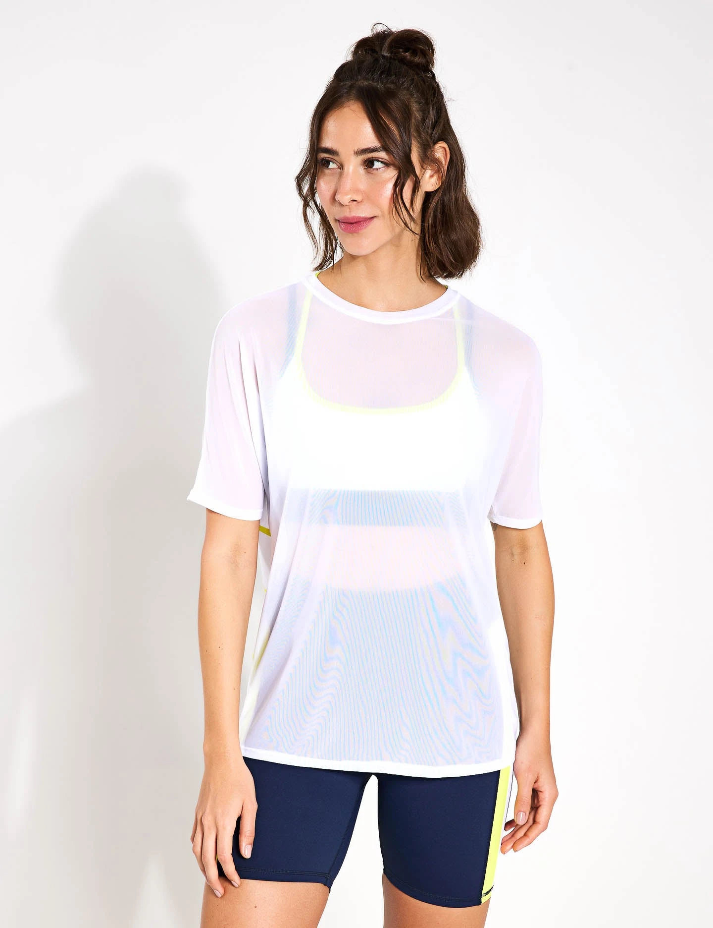 Heidi Sports Tee - White/Lime 1 Heidi Sports Tee - White/Lime