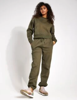 Lucy Track Pants - Olivine -Outlet Elevate Activewear Store Lilybod Lucy Oversized Fleece Track Pant LL89 OLV Olivine 0002
