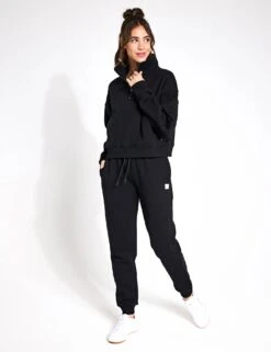Millie Slim Fleece Track Pant - Black -Outlet Elevate Activewear Store Lilybod MILLIE SLIM FLEECE TRACKPANT LL88 BL Black 0001