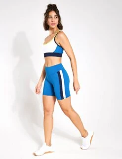 Sam Short - Bright Blue/White -Outlet Elevate Activewear Store Lilybod Sam Short 5 5 LS29 BBW Bright Blue White 0004