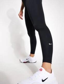 Nike One High-Rise Leggings - Black/White -Outlet Elevate Activewear Store NIKE one leggings dm7278 010 black white 0019