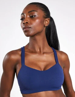 Nike Alate Trace Bra - Midnight Navy/White
