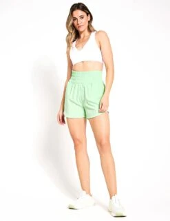 Nike One Ultra High 3" Brief-Lined Shorts - Vapor Green/Reflective Silver -Outlet Elevate Activewear Store Nike One Ultra High 3 Brief Lined Shorts DX6642 376 S 0010