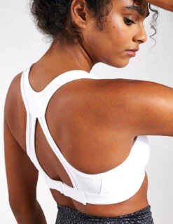 Nike Swoosh High Support Bra - White/Black -Outlet Elevate Activewear Store Nike Swoosh High Support Bra dx6815 100 White Black 0034