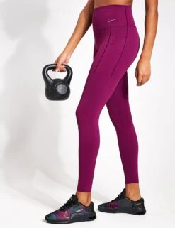 Nike Universa High Waisted Leggings - Bordeaux/Black