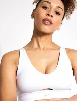 Nike Indy Plunge Cutout Sports Bra - White/Photon Dust -Outlet Elevate Activewear Store Nike indy plunge cutout sports bra white photon dv9837 100 DV9837 100 S 0022