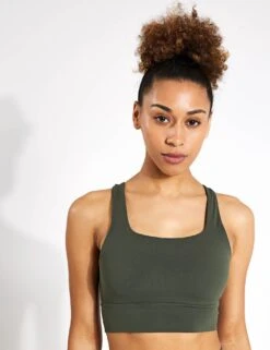 Nike Alate Ellipse Longline Bra - Cargo Khaki/Sail