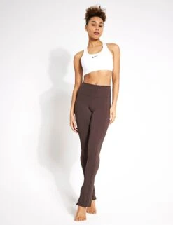 Nike One High Waisted Split-Hem Leggings - Baroque Brown -Outlet Elevate Activewear Store Nike nike one hw split hem leggings brown fn4148 237 0013