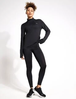 Puma Run Cloudspun Quarter Zip Pullover - Black -Outlet Elevate Activewear Store PUMA run cloudspun quarter zip pullover black 52496301 PUMA Black S 0016