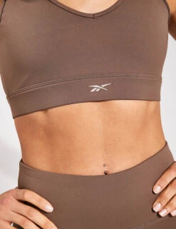 Reebok Active Collective Dreamblend Bra - Utility Brown -Outlet Elevate Activewear Store Reebok Active Collective Chill Dreamblend Tank Top 100076313UTIBRO Utility Brown 0004