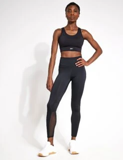 Reebok Basic Mesh Leggings - Night Black -Outlet Elevate Activewear Store Reebok Basic Mesh Leggings Night Black 100075431 NGHBLK Night Black 0018