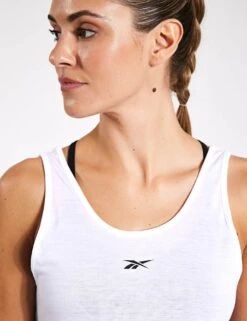 Reebok ID Train Supremium Tank Top - White -Outlet Elevate Activewear Store Reebok ID TRAIN SUPREMIUM TANK 100076277 WHITE 0021
