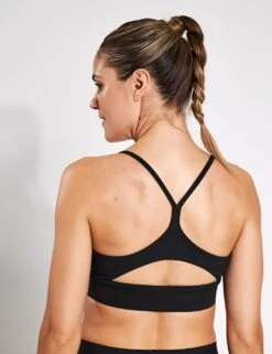 Reebok Workout Ready Sports Bra - Night Black -Outlet Elevate Activewear Store Reebok ID TRAIN TRI BACK BRA 100005161 NGHBLK 0025
