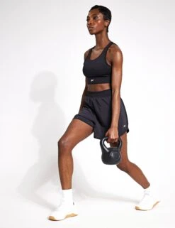 Reebok Lux Woven Short - Black -Outlet Elevate Activewear Store Reebok Lux Woven Short Black 100075360 BLACK BLACK 0014