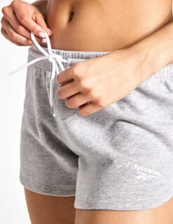 Reebok Identity French Terry Shorts - Medium Grey Heather -Outlet Elevate Activewear Store Reebok identity french terry shorts medium grey heather 100012566MGREYHS 0016