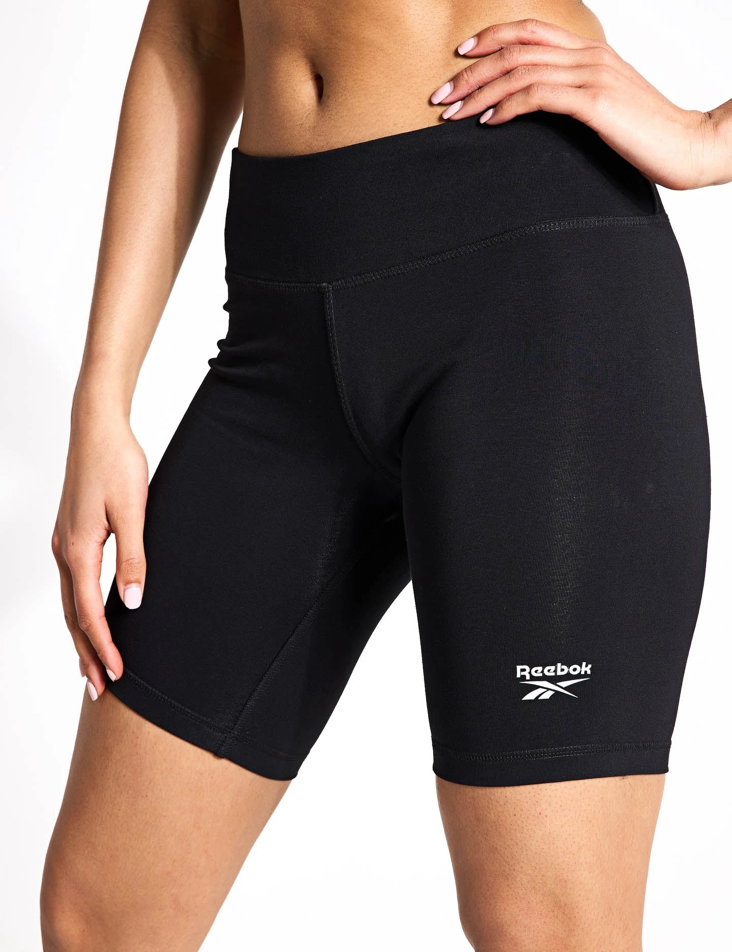 Reebok Identity Small Logo Cotton Bike Short - Black 1 Reebok Identity Small Logo Cotton Bike Short - Black