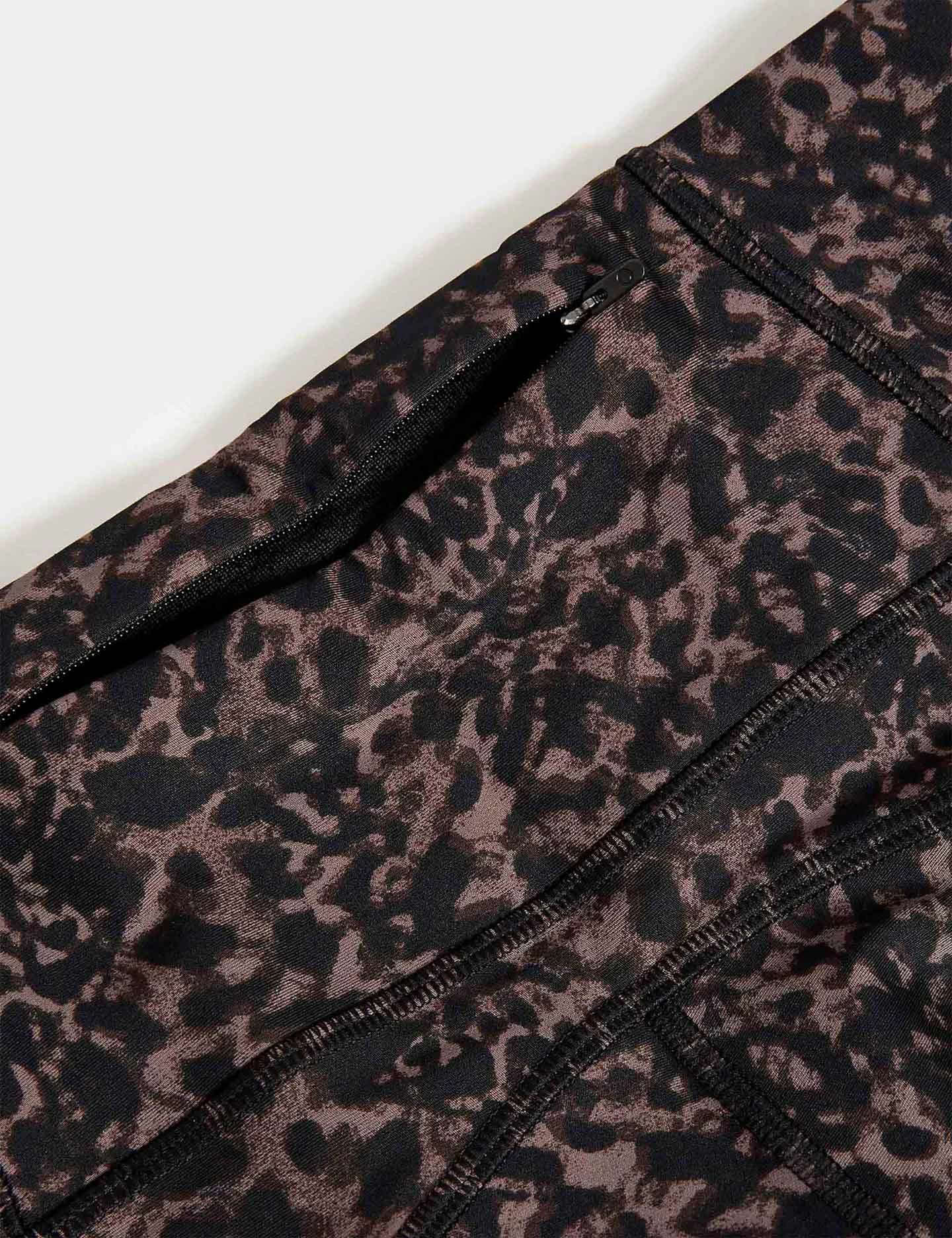 Go Move Printed High Waisted Gym Leggings - Brown Mix 5 Go Move Printed High Waisted Gym Leggings - Brown Mix - Image 5