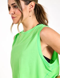 Sweaty Betty Breathe Easy Crop Muscle Vest - Zest Green -Outlet Elevate Activewear Store Sweaty Betty Breathe Easy Crop Muscle Vest SB9083ZEST GREENS 0027