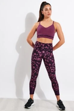 Under Armour Seamless Low Long Sports Bra - Pink Quartz/Polaris Purple -Outlet Elevate Activewear Store Under Armour UA Seamless Low Long Bra 1357719 678 Pink Quartz Polaris Purple Polaris Purple 0019