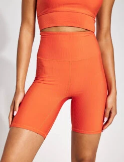 Varley Let's Move Rib Short 7 - Orange Rust