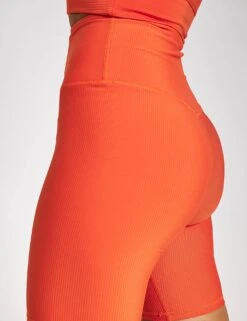 Varley Let's Move Rib Short 7 - Orange Rust -Outlet Elevate Activewear Store VARLEY LET S MOVE RIB SHORT 7 VAR01354 Orange Rust 0009