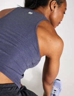 Vuori Mudra Plyo Tank - Azure Heather -Outlet Elevate Activewear Store VUORI MUDRA PLYO TANK VW1009 HAZ AZURE HEATHER 0026