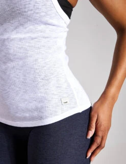 Vuori Sunrise High Neck Tank - White -Outlet Elevate Activewear Store VUORI SUNRISE HIGH NECK TANK VW1012 WHT WHITE 0005