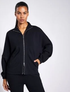 Varley Ashbury Zip Through Sweat - Black