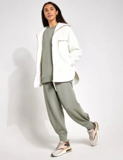 Varley Donley Fleece Jacket - Egret -Outlet Elevate Activewear Store Varley Donley Fleece Jacket VAR01601 Egret 0014