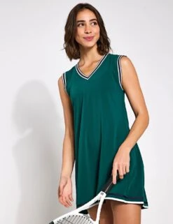 Varley Amanda Court Dress 31.5" - Forest/Blue Nights