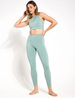 Varley FreeSoft High Waisted Legging 25 - Mineral Green -Outlet Elevate Activewear Store Varley FreeSoft High Waisted Legging 25 Mineral Green VAR01817 GRES 0003
