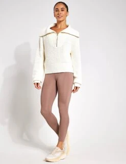 Varley Mentone Half-Zip Knit Pullover - Egret 7 Varley Mentone Half-Zip Knit Pullover - Egret -Outlet Elevate Activewear Store Varley Mentone Knit VAR00615 Egret 0012
