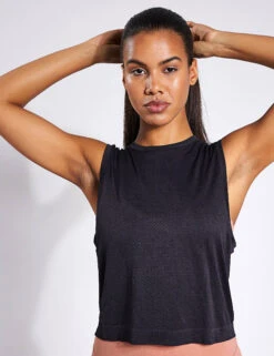 Varley Page Seamless Crop Tank - Black